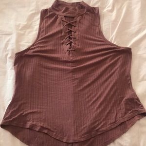 Plus size Charlotte Russe tie front top